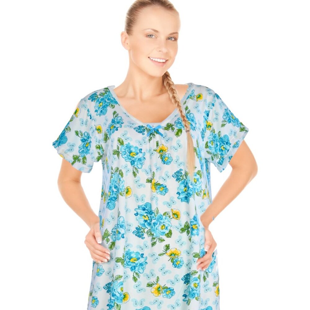 JEFFRICO Womens Nightgowns Sleepwear Soft Pajama Dress Nightshirts